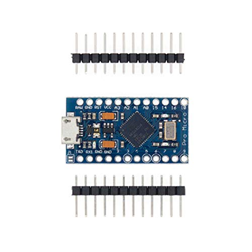 Pro Micro mit dem Bootloader Schwarz/Blau ATmega32U4 5V/16MHz-Modul Controller Mega32U4,Micro USB 3-6V von shuangtongdz