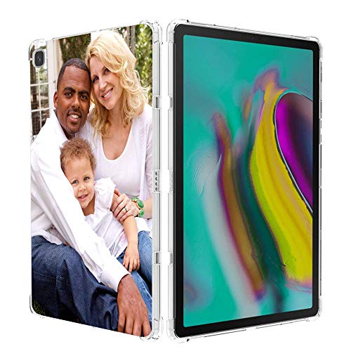 SHUMEI Kompatibel mit Samsung Galaxy Tab S5e T720 T725 Hülle Personalisierte Foto Geschenk Stoßdämpfung Weich Transparent TPU Schutzhülle DIY HD Bilder von shumei