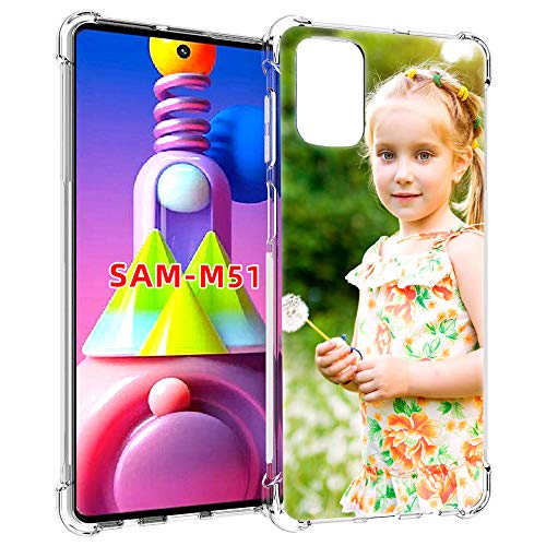 SHUMEI hülle für Samsung Galaxy M51 Personalisierte Individuelle Hülle Foto, Geschenk, Stoßdämpfung, weich, Transparent, TPU, DIY HD-Bild, Personalisierbar hülle von shumei
