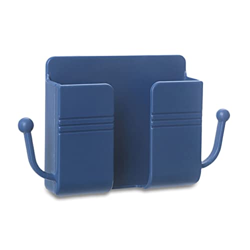 siduytin Wandmontierter Handyhalter Stanzfreier Selbstklebender Organizer Multifunktionale Schlüsselbund-Büro-Aufbewahrungsbox, Blau von siduytin