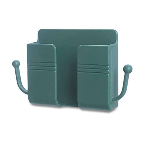 siduytin Wandmontierter Handyhalter Stanzfreier selbstklebender Organizer Multifunktionale Schlüsselbund-Büro-Aufbewahrungsbox, Grün von siduytin