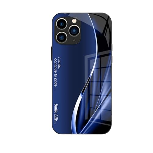 sifteng Dazzle Color Flow Schutzhülle für iPhone, dünne, schlanke HD-Glasrückseite, einfache Hülle, rutschfeste Seiten, Farbverlauf, Linien, Schutz, stoßfeste Abdeckung, Blau sifteng Dazzle Color Flow Schutzhülle für iPhone, dünne, schlanke HD-Glasrückseite, einfache Hülle, rutschfeste Seiten, Farbverlauf, Linien, Schutz, stoßfeste Abdeckung, Blau von sifteng