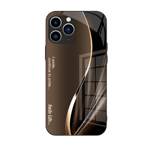 sifteng Dazzle Color Flow Schutzhülle für iPhone, dünne, schlanke HD-Glasrückseite, einfache Hülle, rutschfeste Seiten, Farbverlauf, Linien, Schutz, stoßfeste Abdeckung, Braun sifteng Dazzle Color Flow Schutzhülle für iPhone, dünne, schlanke HD-Glasrückseite, einfache Hülle, rutschfeste Seiten, Farbverlauf, Linien, Schutz, stoßfeste Abdeckung, Braun von sifteng
