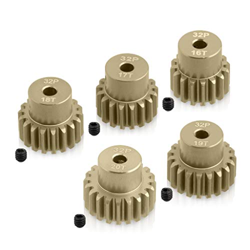 5PCS 32DP Motor Ritzel 20T 19T 18T 17T 16T 3.175mm Welle Ritzel Teile Set Kit für 1/10 RC Auto 3650 540 550 Bürstenloser Bürstenmotor von sikkeby