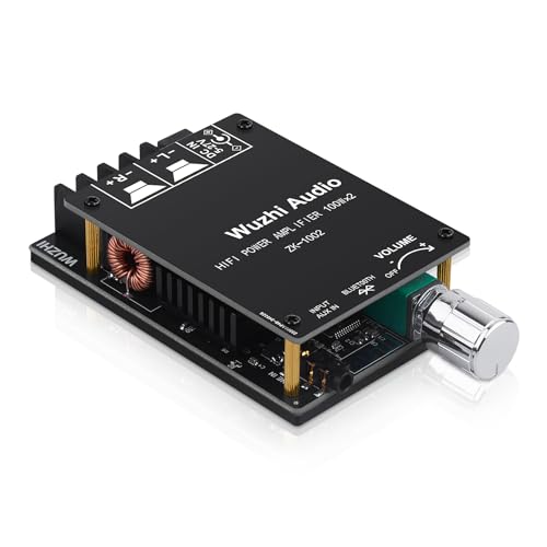 HiFi-Verstärker mit Bluetooth 5.0-Audioverstärkungskarte, ZK-1002 2.0-Kanal 100W x 2 Mini-Stereo-Leistungsverstärker für Heimlautsprecher, BT- und AUX-Eingänge, DC 5-27V HiFi-Verstärker mit Bluetooth 5.0-Audioverstärkungskarte, ZK-1002 2.0-Kanal 100W x 2 Mini-Stereo-Leistungsverstärker für Heimlautsprecher, BT- und AUX-Eingänge, DC 5-27V von sikkeby