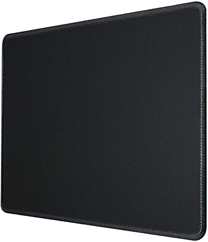 silmo Mauspad 250 x 200 mm Stoff Mousepad - klein Schwarz Vernähter Rand - rutschfest - für Gaming Büro Office Homeoffice - 25 x 20 cm Mouse Pad Mat - Mausunterlage f alle Maus Arten von silmo