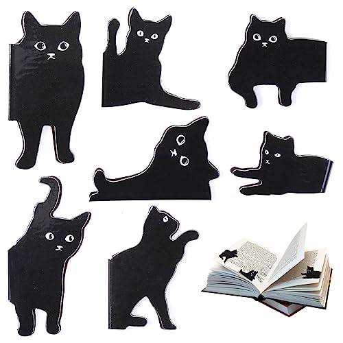 simarro Katze Lesezeichen Magnetisch, 6/7 Stück lesezeichen kinder Niedliche Buchmarker Clip Set für Lehrer Studenten Buchliebhaber Lesen Kawaii Katze Magnet Seite Marker (Set 3) von simarro