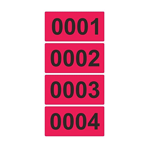 Etiketten/Aufkleber auf Rolle - LEUCHTPINK - fortlaufend nummeriert - 100 x 50 mm (1000) von Etikettenshop Thon