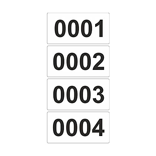 Etiketten/Aufkleber auf Rolle - fortlaufend nummeriert - 100 x 50 mm (2000) von simhoa