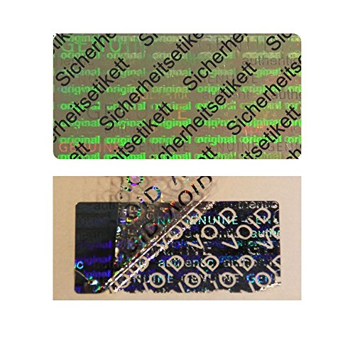 Hologramm VOID Sicherheitsetiketten "Sicherheitsetikett" auf Rolle - 30 x 15 mm - 1000 Stück (Schwarz) von simhoa