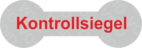 VOID Sicherheitsetiketten "Kontrollsiegel" auf Rolle - 60 x 20 mm (Rot - 100 Stück) von Etikettenshop Thon