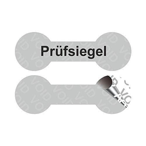 VOID Sicherheitsetiketten "Prüfsiegel" auf Rolle - 60 x 20 mm (Schwarz - 1000 Stück) von simhoa