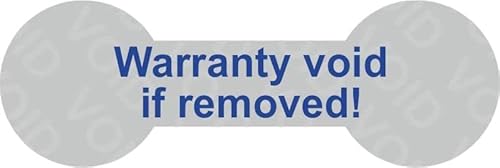 VOID Sicherheitsetiketten "Warranty void if removed!" auf Rolle - 60 x 20 mm (Blau - 100 Stück) von Etikettenshop Thon