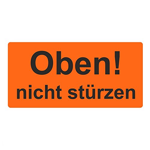 Warnetiketten/Versandetiketten "Oben! nicht stürzen" auf Rolle - 100 x 50 mm - 500 Stück von simhoa