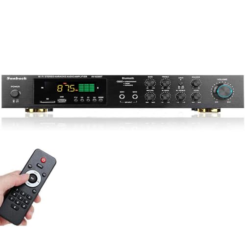 HiFi Verstärker Bluetooth 5 Kanal Stereo Audio Receiver FM/AM Radio Verstärker Stereo Amplifier Digitale Endverstärker Soundverstärker für Home Outdoor, 600W 220V von simimasen
