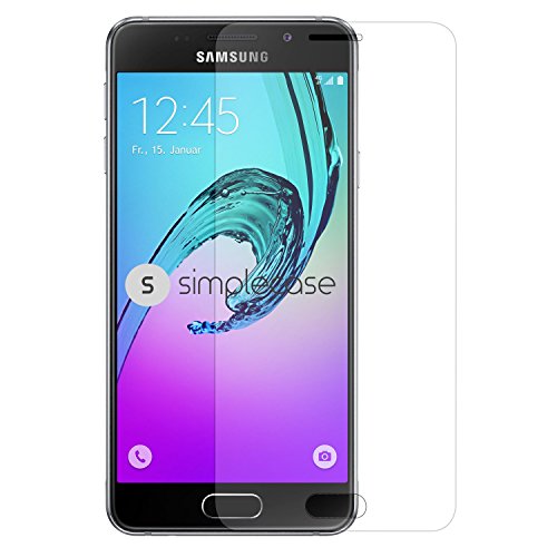 Simplecase Panzerglas passend zu Samsung Galaxy J3 (2017) , Premium Displayschutz , Schutz durch Extra Härtegrad 9H , Case Friendly , Echtglas / Verbundglas / Panzerglasfolie , Transparent - 1 Stück von simplecase