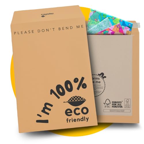 A4 C4 Karton Umschläge | Packung mit 20 Stück | FSC-zertifiziert Bitte nicht knicken Umschläge für Zertifikate & Kunstdrucke | Simplelifeco UK von simplelifeco UK