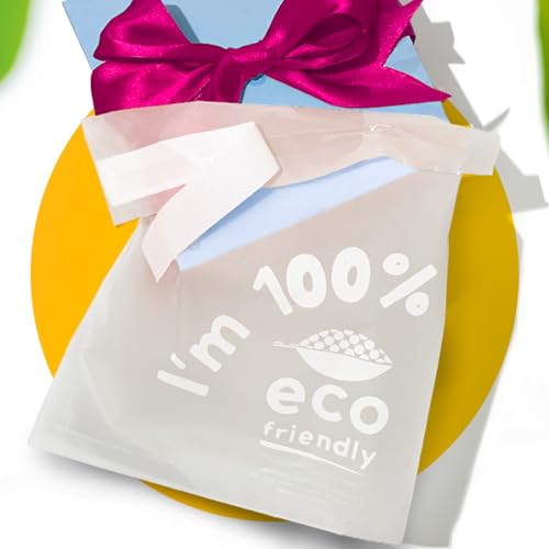 Simplelifeco 18 x 18cm Kompostierbare Polybeutel für Kleidung | Umweltfreundliche Lichtdurchlässige Verpackungsbeutel mit Klebeverschluss | B Corp (50 Stück) von simplelifeco UK