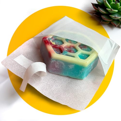 Simplelifeco 50 Selbstklebende Pergaminbeutel (92 x 92mm) | Pergamintaschen für Wachsschmelzverpackung & Konfettiverpackungen | B Corp von simplelifeco UK