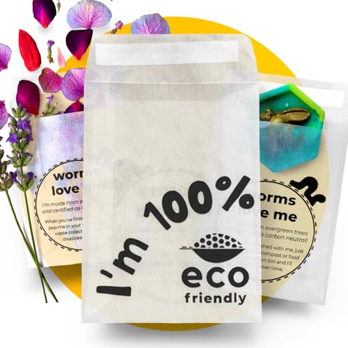 Simplelifeco 50 Selbstklebende Pergaminbeutel mit Druck (68 x 92mm) | Pergamintaschen für Wachsschmelzverpackung & Konfettiverpackungen | B Corp von simplelifeco UK