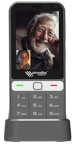 simvalley MOBILE 4G-Senioren-Handy, Touchdisplay, Whatsapp, SOS-Funktion, GPS, Android von simvalley MOBILE