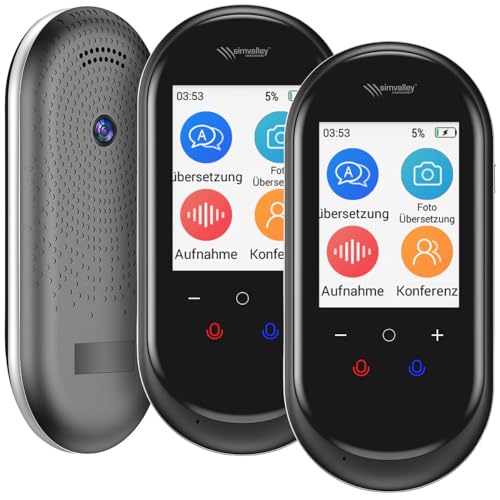 simvalley MOBILE Translator: 2er-Set Mobiler KI-Echtzeit-Sprachübersetzer, 136 Sprachen, ChatGPT (Übersetzer Translator, Übersetzer Translator Offline, Ukrainisch) von simvalley MOBILE