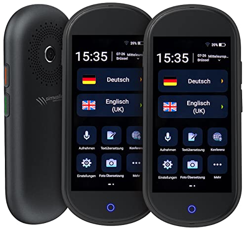 simvalley MOBILE Sprachenübersetzer: 2er Set - Mobiler Echtzeit-Sprachübersetzer, 106 Sprachen, 4G, WLAN (Übersetzungsgerät, Sprach-Übersetzer, Translater) von simvalley MOBILE