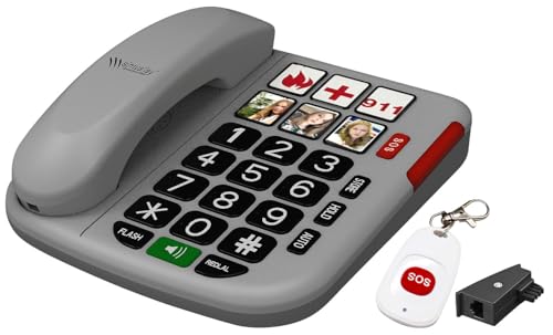 simvalley Communications Senioren-Notruf-Telefon, Garantruf Easy, SOS-Taster, inkl. TAE-Adapter simvalley Communications Senioren-Notruf-Telefon, Garantruf Easy, SOS-Taster, inkl. TAE-Adapter von simvalley