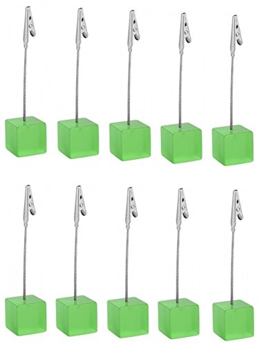 sin4sey 10er Set Memoclip Sitzkartenhalter Postkartenhalter Fotohalter Tischkartenhalter Namenshalter (grün) von sin4sey