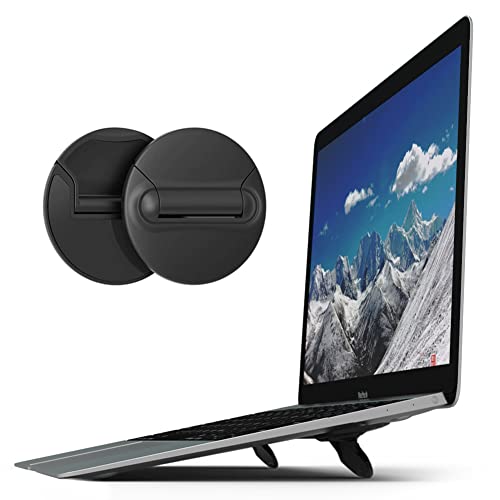 sincetop Tragbarer Mini-Laptop-Ständer, Faltbarer Laptop-Kühler, ergonomische Tastaturfüße, Verstellbarer unsichtbarer Leichter belüfteter Notebook-Halter für MacBook Air Pro 10-17 Zoll (2er-Pack) von sincetop