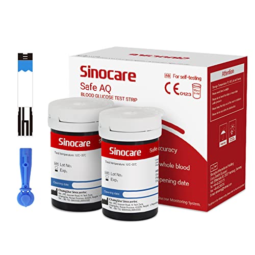 Blutzuckerteststreifen, Teststreifen Blutzucker 50pcs, Zuckerteststreifen Set nur für sinocare Safe AQ Smart Blutzuckermessgerät Blutzuckerteststreifen, Teststreifen Blutzucker 50pcs, Zuckerteststreifen Set nur für sinocare Safe AQ Smart Blutzuckermessgerät von sinocare