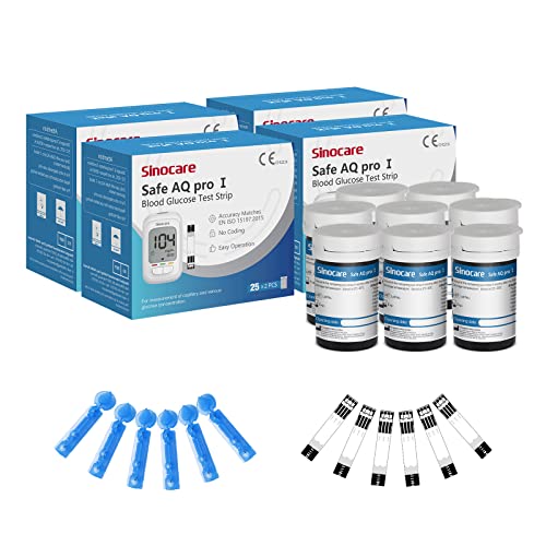 Teststreifen Blutzucker, Blutzuckerteststreifen Set mit Teststreifen 200 für Blutzucker-Selbsttest, I FAD-GDH Reaction Enzyme Technologie nur für Safe AQ pro Ⅰ Blutzuckermessgerät Teststreifen Blutzucker, Blutzuckerteststreifen Set mit Teststreifen 200 für Blutzucker-Selbsttest, I FAD-GDH Reaction Enzyme Technologie nur für Safe AQ pro Ⅰ Blutzuckermessgerät von sinocare