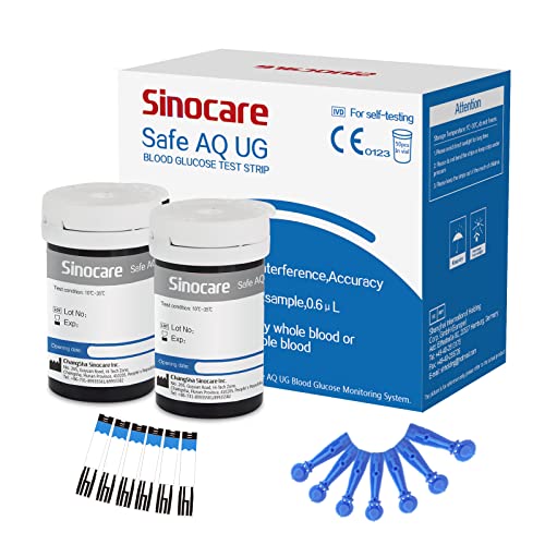 sinocare 50 Blutzuckerteststreifen nur für Safe AQ UG Blutzucker (Blutzuckerteststreifen 50) von sinocare