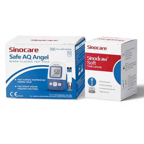 sinocare Safe-AQ Angel Blutzuckerteststreifen, 50 Stück, Geeignet für das sinocare Safe-AQ Ange Messgerät sinocare Safe-AQ Angel Blutzuckerteststreifen, 50 Stück, Geeignet für das sinocare Safe-AQ Ange Messgerät von sinocare