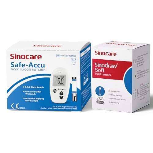 sinocare Safe-Accu Blutzuckerteststreifen, 50 Stück, Geeignet für das sinocare Safe-Accu Messgerät sinocare Safe-Accu Blutzuckerteststreifen, 50 Stück, Geeignet für das sinocare Safe-Accu Messgerät von sinocare