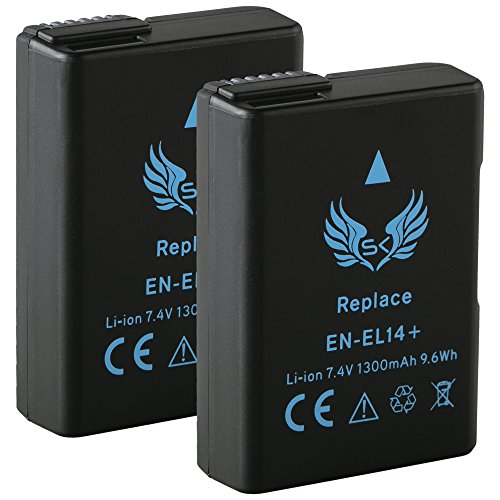 2X SK Akku Ersatz für Nikon EN-EL14 | 1300mAh | EN-EL14A für Nikon D3100 D3300 D3400 D3500 D5100 D5300 D5500 D5600 DF /// CoolPix P7000 P7700 P7800 2X SK Akku Ersatz für Nikon EN-EL14 | 1300mAh | EN-EL14A für Nikon D3100 D3300 D3400 D3500 D5100 D5300 D5500 D5600 DF /// CoolPix P7000 P7700 P7800 von skgames