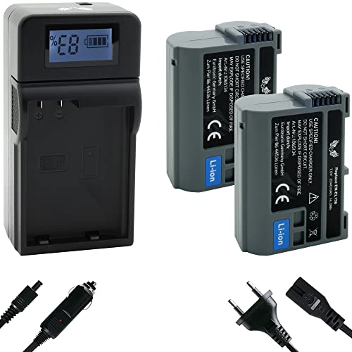 2X SK Akku Ersatz für Nikon EN-EL15b 2040mAh + Speed Charger EN-EL15c EN-EL15a EN-EL15 für // Z6 II Z7 II // Z5 Z6 Z7 D750 D800 D810 D850 D7200 D7500 2X SK Akku Ersatz für Nikon EN-EL15b 2040mAh + Speed Charger EN-EL15c EN-EL15a EN-EL15 für // Z6 II Z7 II // Z5 Z6 Z7 D750 D800 D810 D850 D7200 D7500 von skgames