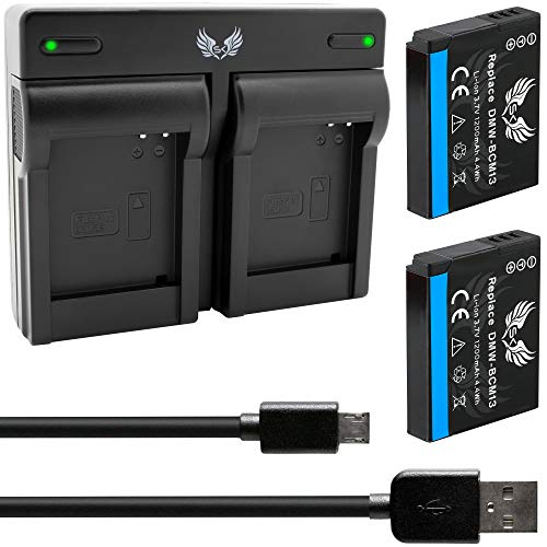 2X SK Akku Ersatz für Panasonic DMW-BCM13 / DMW-BCM13E 1200mAh + Dual Charger für Lumix DMC-FT5 TZ40 TZ41 TZ55 TZ61 TZ71 ZS30 DMW BCM13 BCM13E 2X SK Akku Ersatz für Panasonic DMW-BCM13 / DMW-BCM13E 1200mAh + Dual Charger für Lumix DMC-FT5 TZ40 TZ41 TZ55 TZ61 TZ71 ZS30 DMW BCM13 BCM13E von skgames