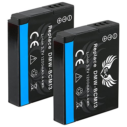 2X SK Akku Ersatz für Panasonic DMW-BCM13 / DMW-BCM13E || 1200mAh || für Panasonic Lumix DMC-FT5 TZ40 TZ41 TZ56 TZ58 TZ61 TZ71 ZS30 DMW BCM13 BCM13E von skgames