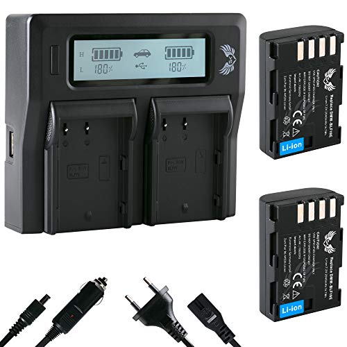2X SK Akku Ersatz für Panasonic DMW-BLF19E 2040mAh + LCD Dual Charger DMW-BLF19 DMW BLF19 BLF19E für Panasonic DMC-GH3 DMC-GH4 / DC-GH5 GH5S DC-G9 2X SK Akku Ersatz für Panasonic DMW-BLF19E 2040mAh + LCD Dual Charger DMW-BLF19 DMW BLF19 BLF19E für Panasonic DMC-GH3 DMC-GH4 / DC-GH5 GH5S DC-G9 von skgames
