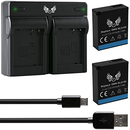 2X SK Akku Ersatz für Panasonic DMW-BLG10 / DMW-BLG10E 1025mAh + Dual Charger für Panasonic DMW BLG10 BLG10E BLE9 DMW-BLE9E CS-BLG10MC 2X SK Akku Ersatz für Panasonic DMW-BLG10 / DMW-BLG10E 1025mAh + Dual Charger für Panasonic DMW BLG10 BLG10E BLE9 DMW-BLE9E CS-BLG10MC von skgames