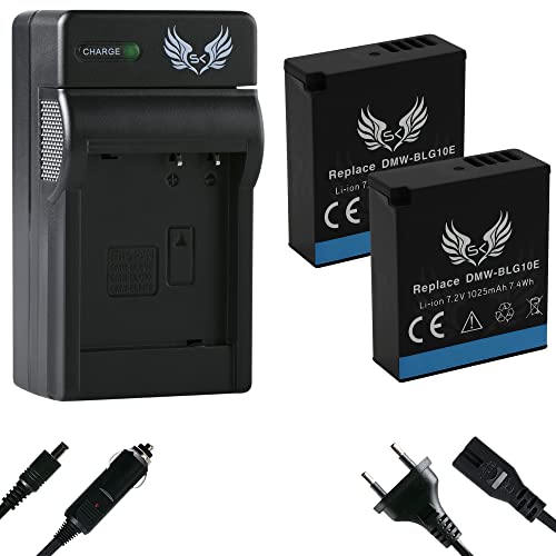 2X SK Akku Ersatz für Panasonic DMW-BLG10E 1025mAh + Ladegerät für DMW-BLG10 BLE9 DMW BLG10 BLG10E Lumix DC-GX9 TZ91 TZ202 / DMC-GF3 GX80 TZ81 TZ101 2X SK Akku Ersatz für Panasonic DMW-BLG10E 1025mAh + Ladegerät für DMW-BLG10 BLE9 DMW BLG10 BLG10E Lumix DC-GX9 TZ91 TZ202 / DMC-GF3 GX80 TZ81 TZ101 von skgames