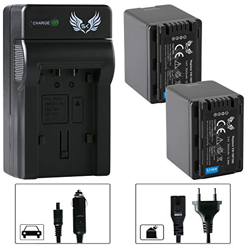 2X SK Akku Ersatz für Panasonic VW-VBT380 E-K 3560mAh + Ladegerät VW-VBK180 VW-VBK360 VW-VBT190 VW VBK180 VBK360 VBT380 E K Panasonic HC-V777 VXF999 2X SK Akku Ersatz für Panasonic VW-VBT380 E-K 3560mAh + Ladegerät VW-VBK180 VW-VBK360 VW-VBT190 VW VBK180 VBK360 VBT380 E K Panasonic HC-V777 VXF999 von skgames