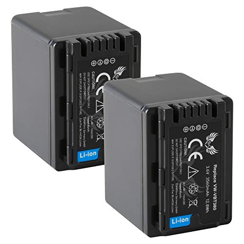 2X SK Akku Ersatz für Panasonic VW-VBT380 E-K | 3560mAh | VW-VBK180 VW-VBK360 VW-VBT190 VW VBK180 VBK360 VBT380 E K für Panasonic HDC-SD90 TM99 2X SK Akku Ersatz für Panasonic VW-VBT380 E-K | 3560mAh | VW-VBK180 VW-VBK360 VW-VBT190 VW VBK180 VBK360 VBT380 E K für Panasonic HDC-SD90 TM99 von skgames