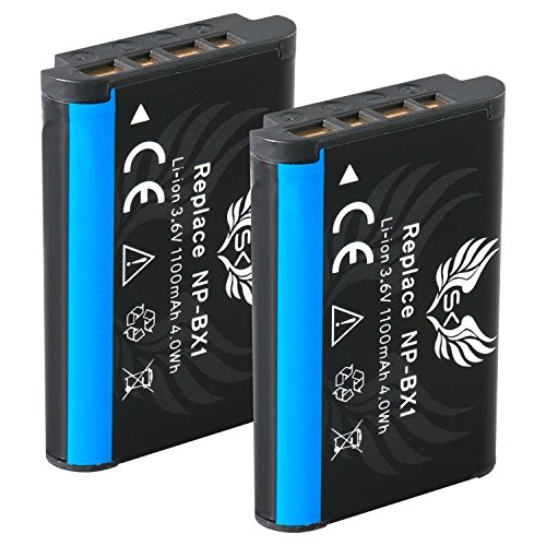 2X SK Akku Ersatz für Sony NP-BX1 |- 1100mAh -| Sony ZV-1 II ZV-1 / Cyber-Shot DSC RX100 I II III IV V VI VII - CX647 H400 HX50 HX80 HX400V - WX500 von skgames