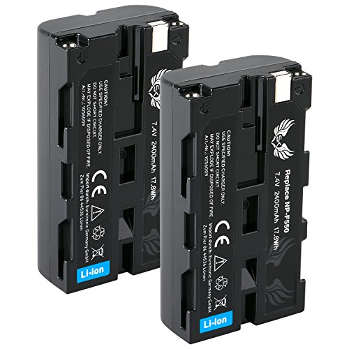 2X SK Akku Ersatz für Sony NP-F550 /- 2400mAh -/ Akku NP-F530 NP-F750 NP-F770 NP-F960 NP-F970 NP-F980 // Blitzgeräte Videoleuchten Fieldmonitore von skgames