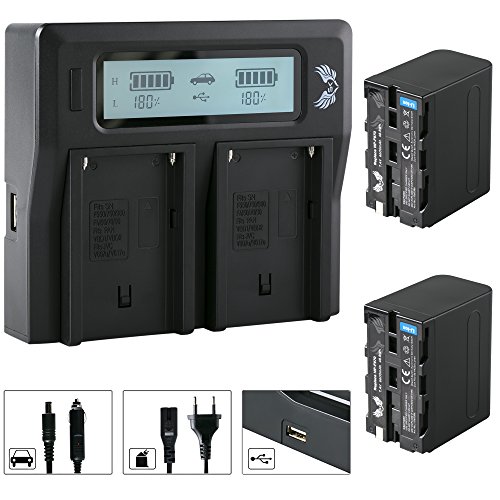 2X SK Akku Ersatz für Sony NP-F970 |- 6600mAh -| + LCD Dual Charger für Sony Akku NP-F550 NP-F750 NP-F960 NP-F980 NP-F990 / Blitzgeräte Videoleuchten 2X SK Akku Ersatz für Sony NP-F970 |- 6600mAh -| + LCD Dual Charger für Sony Akku NP-F550 NP-F750 NP-F960 NP-F980 NP-F990 / Blitzgeräte Videoleuchten von skgames