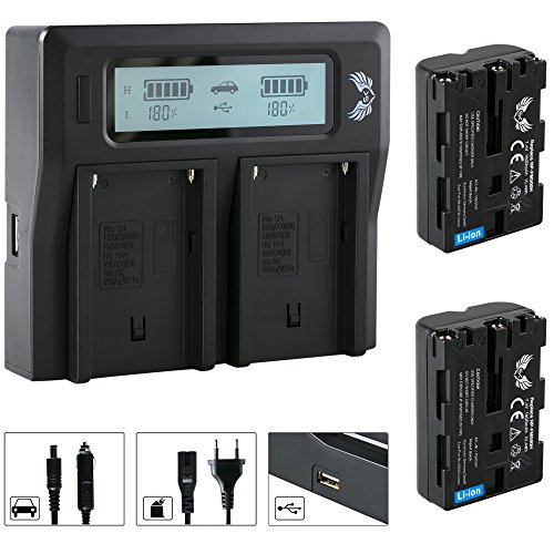 2X SK Akku Ersatz für Sony NP-FM500H | 1400mAh | NP-FM500 + LCD Doppel Ladegerät für Sony Alpha 57 77 99 A58 A65 A68 A77 A99 II DSLR A700 A850 A900 2X SK Akku Ersatz für Sony NP-FM500H | 1400mAh | NP-FM500 + LCD Doppel Ladegerät für Sony Alpha 57 77 99 A58 A65 A68 A77 A99 II DSLR A700 A850 A900 von skgames