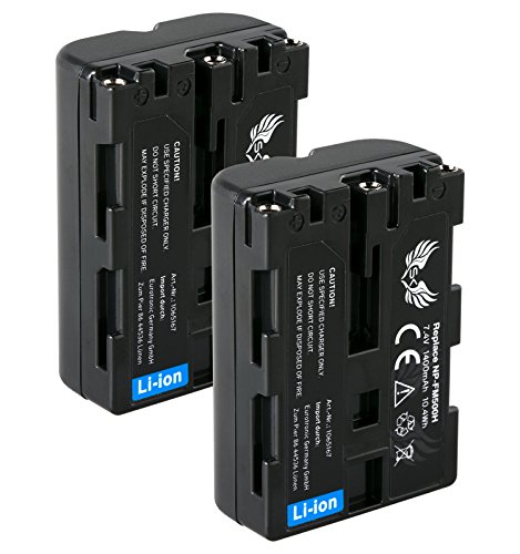 2X SK Akku Ersatz für Sony NP-FM500H | 1400mAh | NP-FM500 Sony Alpha 57 77 99 II A57 A58 A65 A68 A77 A77V A99 II DSLR A450 A580 A700 A850 A900 von skgames