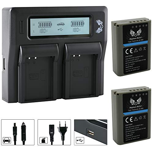 2X SK Akku Olympus BLN-1 1140mAh + LCD Dual Doppel Ladegerät für Olympus OM-D E-M1 E-M5 E-M5 Mark II/Pen E-P5 Pen-F | PS-BLN-1 2X SK Akku Olympus BLN-1 1140mAh + LCD Dual Doppel Ladegerät für Olympus OM-D E-M1 E-M5 E-M5 Mark II/Pen E-P5 Pen-F | PS-BLN-1 von skgames